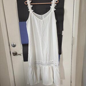 Cupshe White Beach Dress with Crochet - Size Large - $10